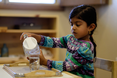 Child working on art activity